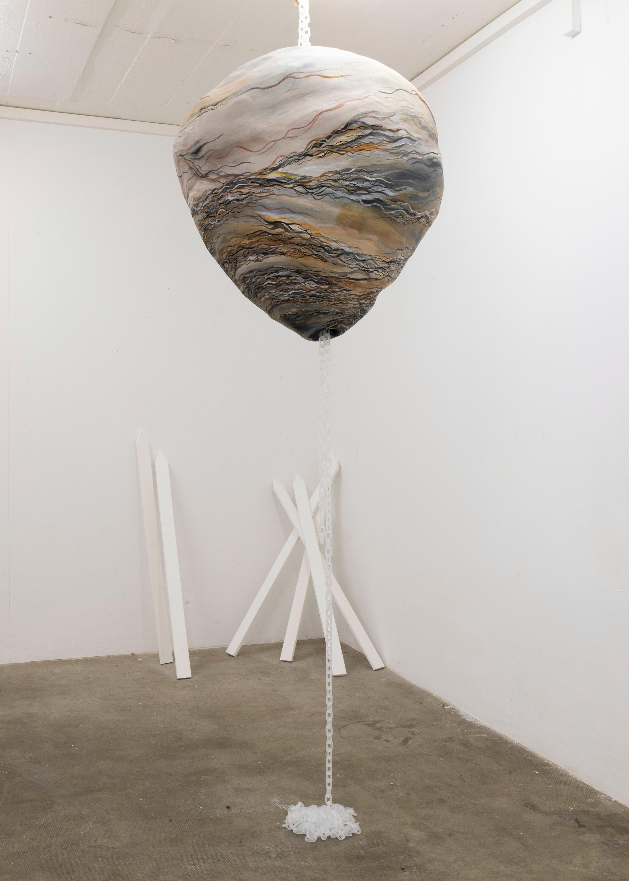 Exhibition View Noémie Degen and Simon Jaton Soloshow «Nodding Out To Rising Mist» at Tunnel Tunnel, Lausanne, 2019 / Courtesy: the artists