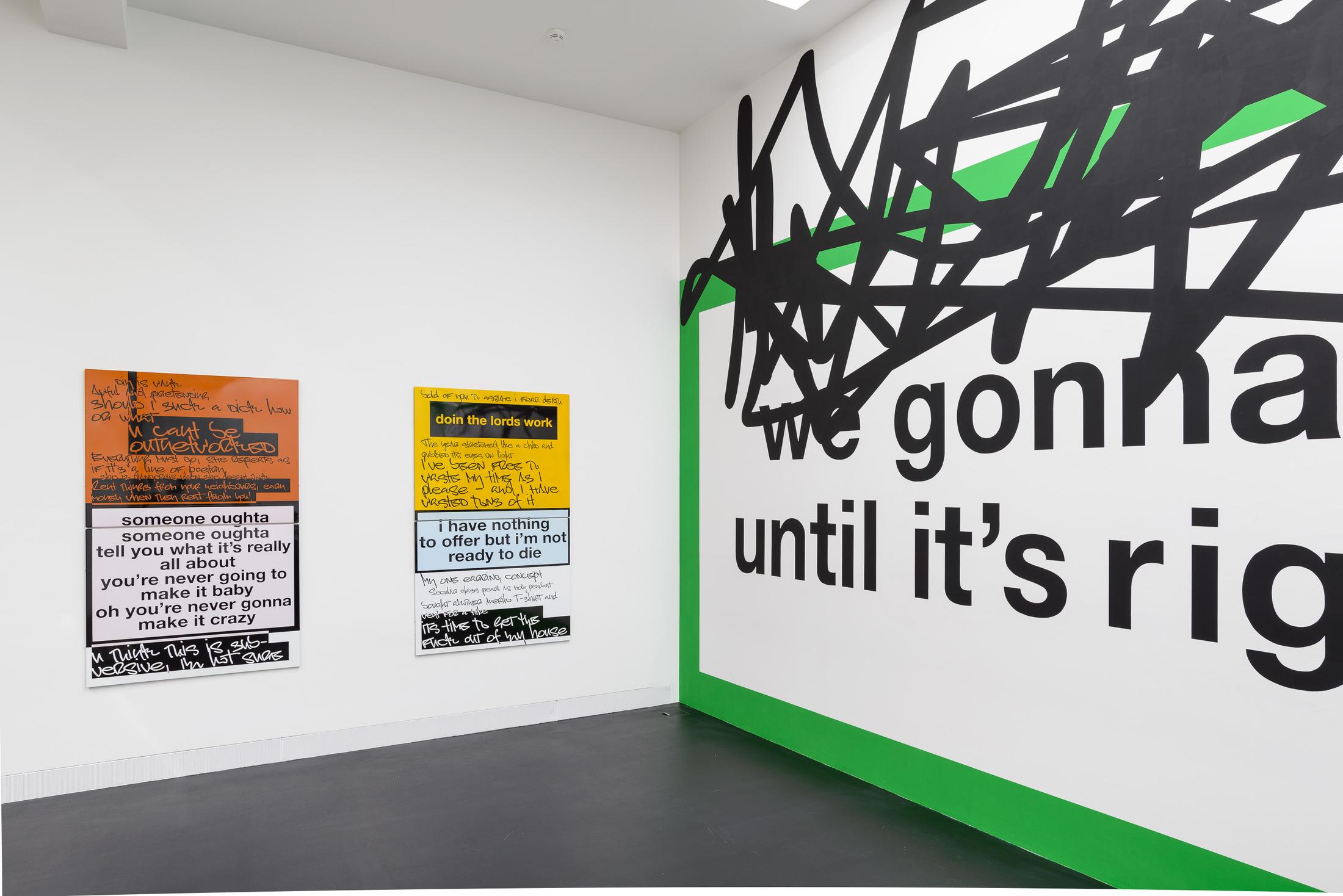 Exhibition View Nora Turato Soloshow «warp and woof» at Galerie Gregor Staiger, Zurich, 2019 / Photo: Galerie Gregor Staiger / Courtesy: Courtesy: the artist, Galerie Gregor Staiger, Zurich & LambdaLambdaLambda, Prishtina