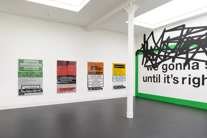 Exhibition View Nora Turato Soloshow «warp and woof» at Galerie Gregor Staiger, Zurich, 2019 / Photo: Galerie Gregor Staiger / Courtesy: Courtesy: the artist, Galerie Gregor Staiger, Zurich & LambdaLambdaLambda, Prishtina