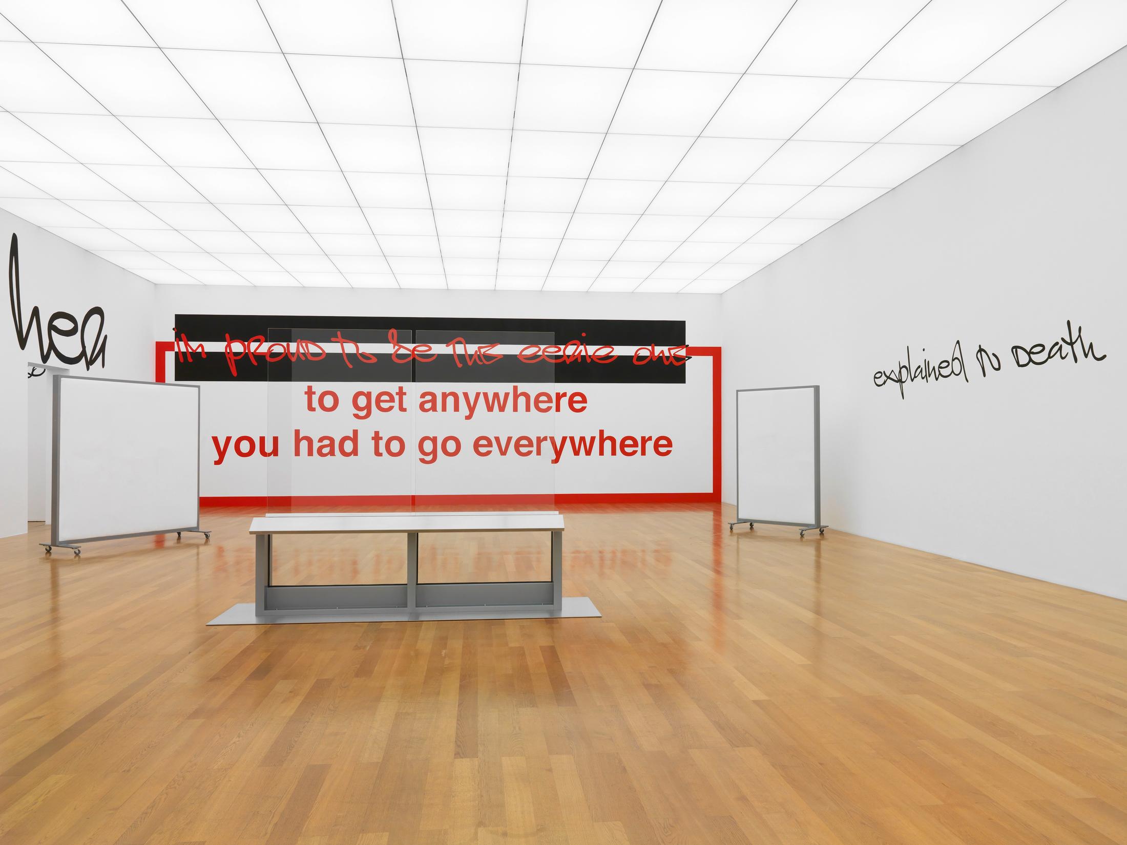 Exhibition View Nora Turato Soloshow «explained away» at Kunstmuseum Liechtenstein / Photo: Stefan Altenburger / Courtesy: the artist and Kunstmuseum Liechtenstein