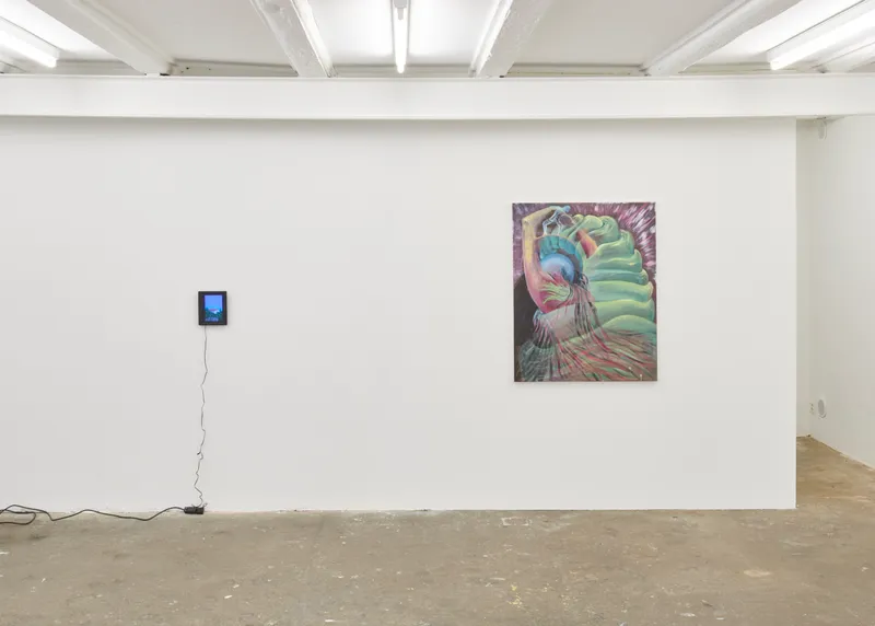 Exhibition View Groupshow «Observer of the Techniques; view on Louise Sartor and Sparkly» at WallRiss, Fribourg, 2019 / Courtesy: the artists and WallRiss