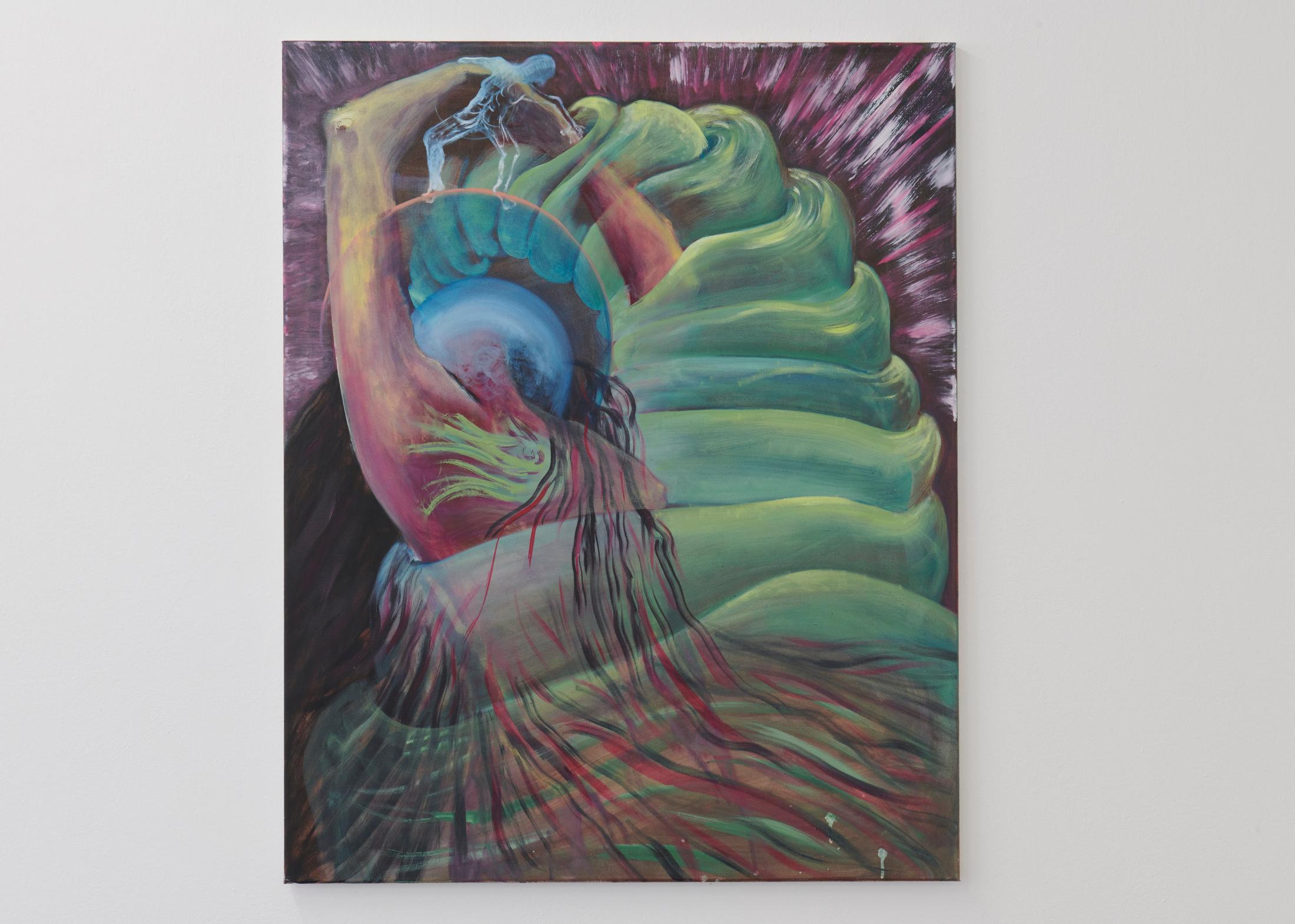 Exhibition View Groupshow «Observer of the Techniques; view on Sparkly (the artist formerly known as Nora Berman), Magnetic One, 2019» at WallRiss, Fribourg, 2019 / Courtesy: the artists and WallRiss