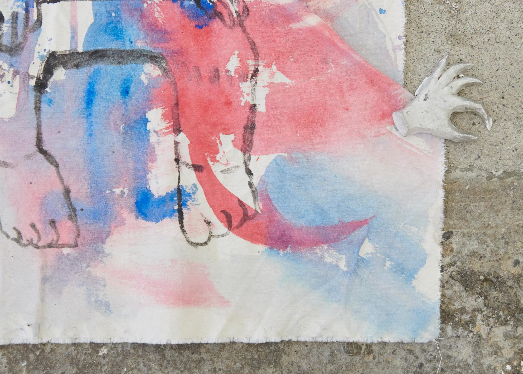 Exhibition View Groupshow «Observer of the Techniques; view on Basile Dinbergs & Jessy Razafimandimby, Park Ave, 2019 (detail)» at WallRiss, Fribourg, 2019 / Courtesy: the artists and WallRiss