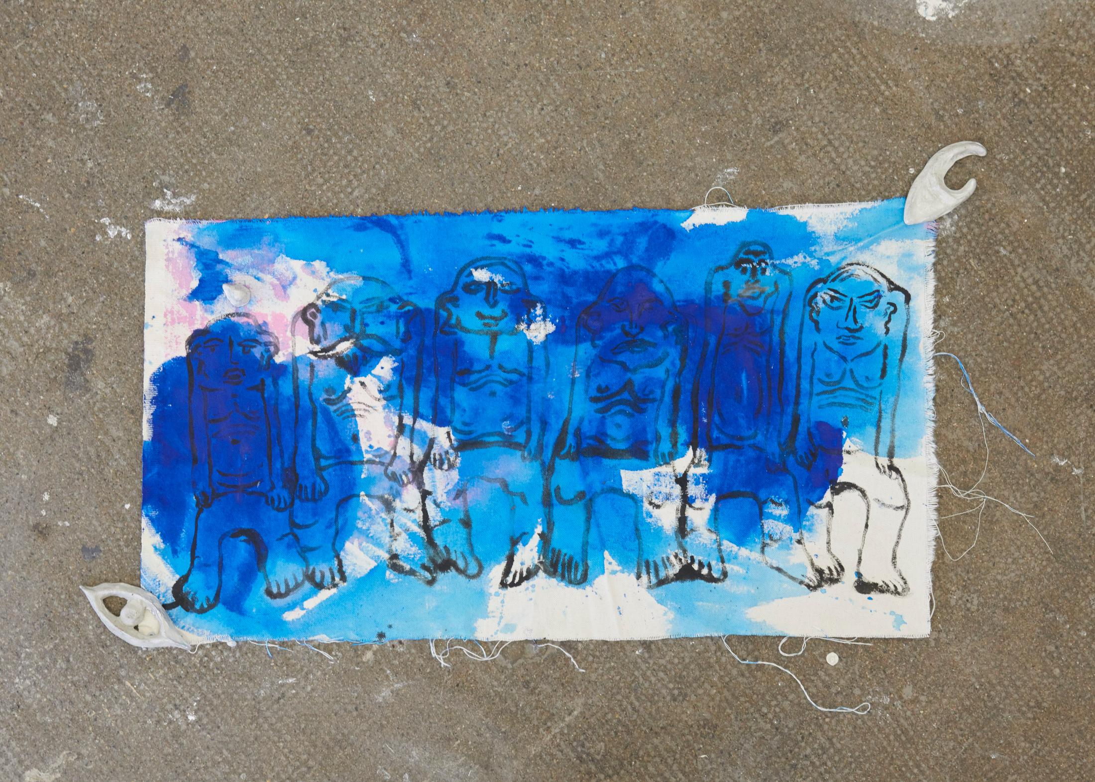 Exhibition View Groupshow «Observer of the Techniques; view on Basile Dinbergs & Jessy Razafimandimby, Auditoriums, 2019» at WallRiss, Fribourg, 2019 / Courtesy: the artists and WallRiss