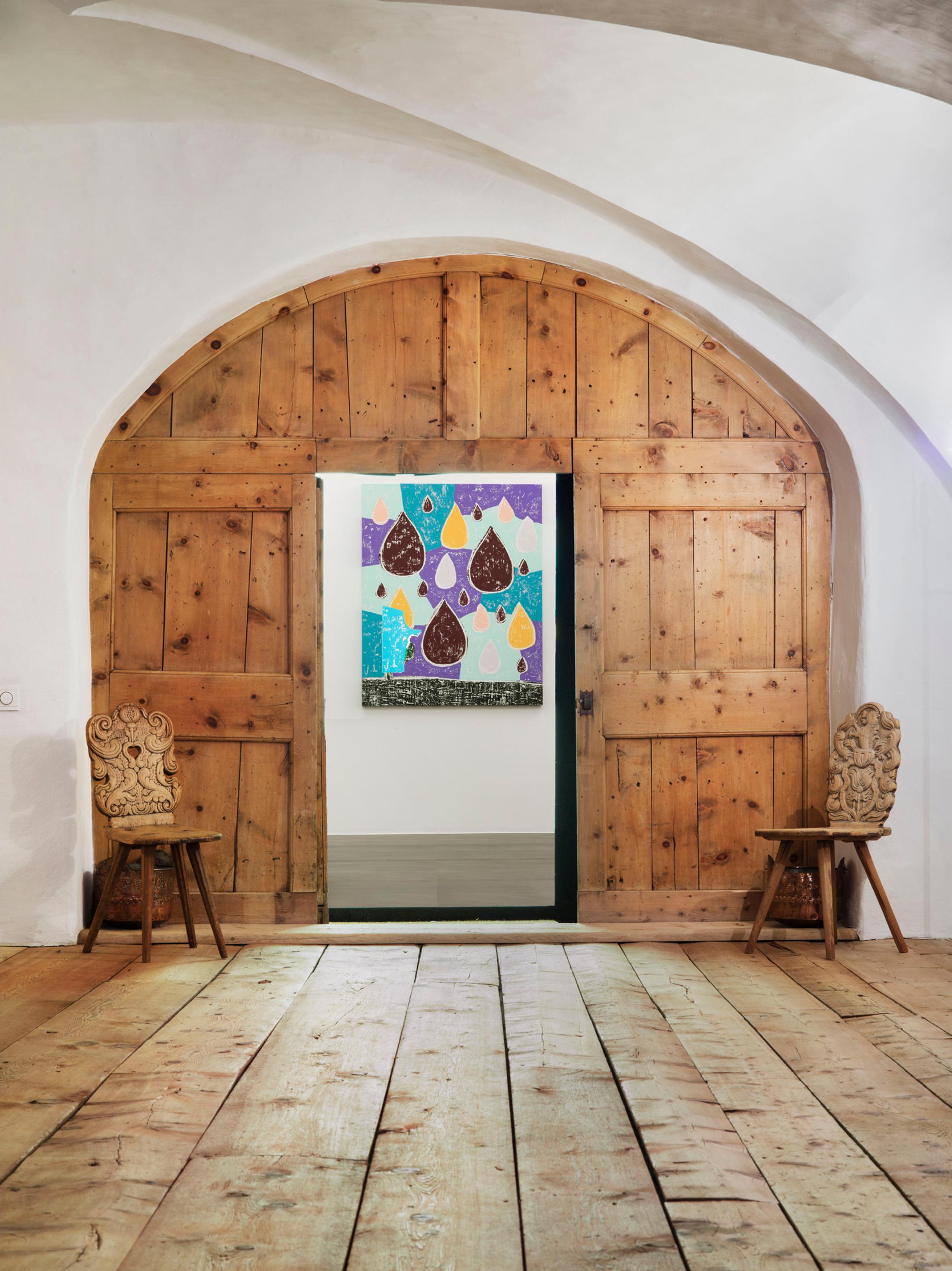 Exhibition View Olaf Breuning Solo Show «BIG DROPS» at von Bartha, S-chanf, 2021 / Photo: Simon Schwyzer / Courtesy: the artist and von Bartha