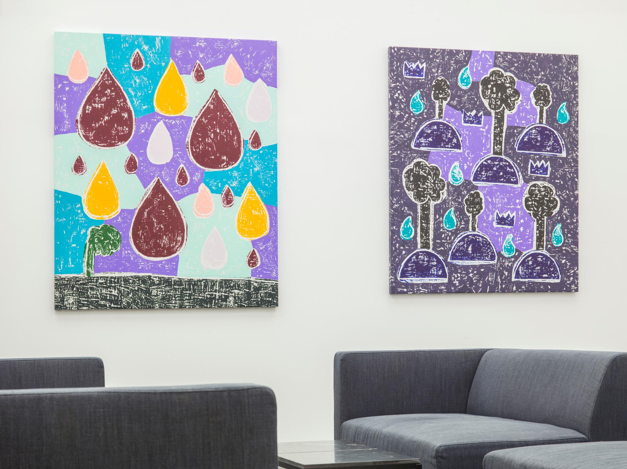 Exhibition View Olaf Breuning Solo Show «BIG DROPS» at von Bartha, S-chanf, 2021 / Photo: Simon Schwyzer / Courtesy: the artist and von Bartha