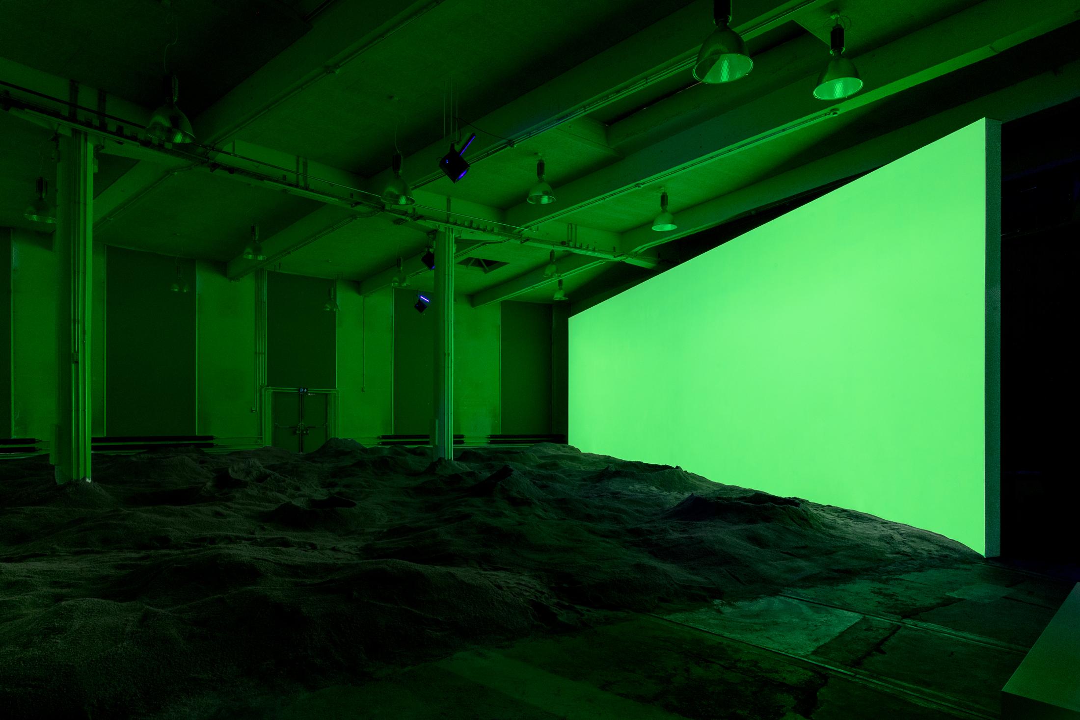 Installation View Olaf Nicolai «HOW TO FANCY THE LIGHT OF A CANDLE AFTER IT IS BLOWN OUT, 2018» at Lokremise St.Gallen / Photo: Sebastian Stadler 2018, ProLitteris, Zürich