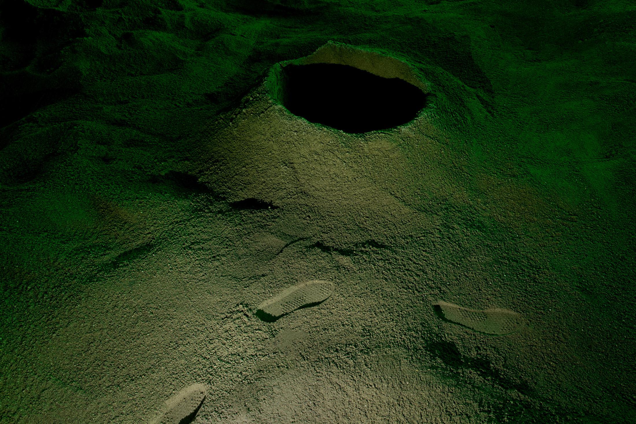 Installation View Olaf Nicolai «That's a God-forsaken place; but it's beautiful, isn't it?» at Lokremise St.Gallen / Photo: Sebastian Stadler 2018, ProLitteris, Zürich