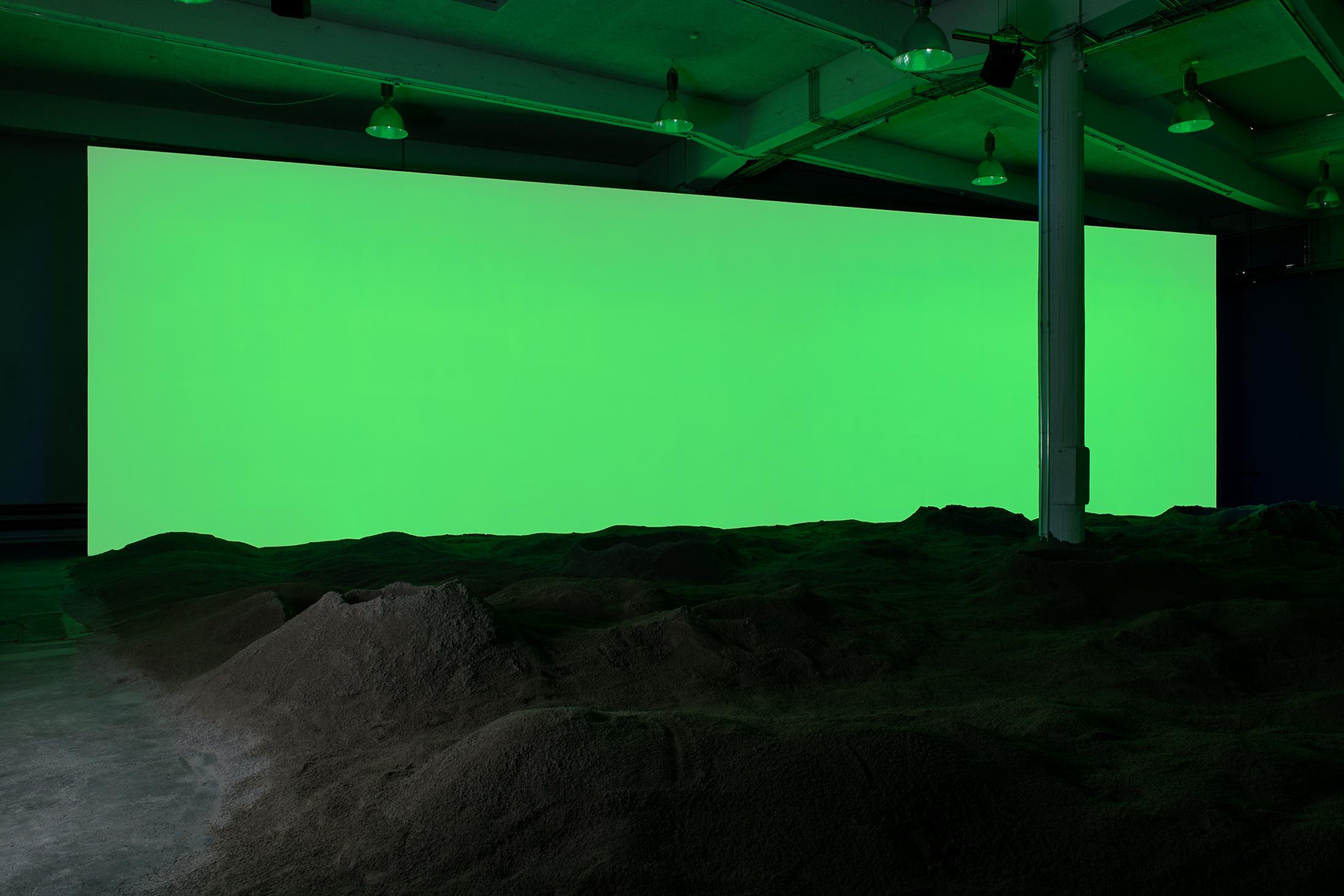 Installation View Olaf Nicolai «HOW TO FANCY THE LIGHT OF A CANDLE AFTER IT IS BLOWN OUT, 2018» at Lokremise St.Gallen / Photo: Sebastian Stadler 2018, ProLitteris, Zürich