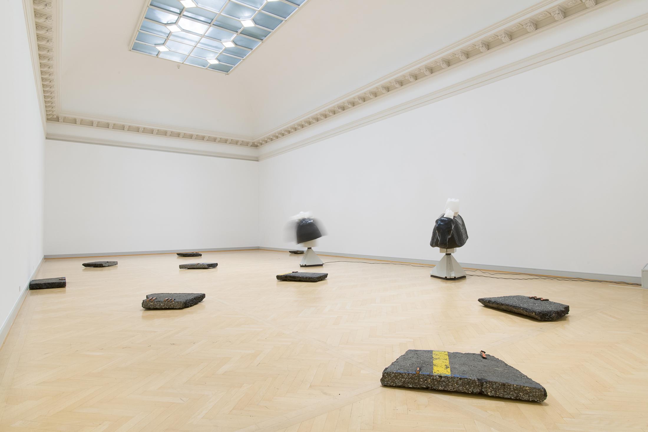 Installation View Nina Beier "Mars, 2018 & Beast, 2018" at Kunstmuseum St.Gallen /  Photo: Sebastian Stadler / Courtesy: the artist