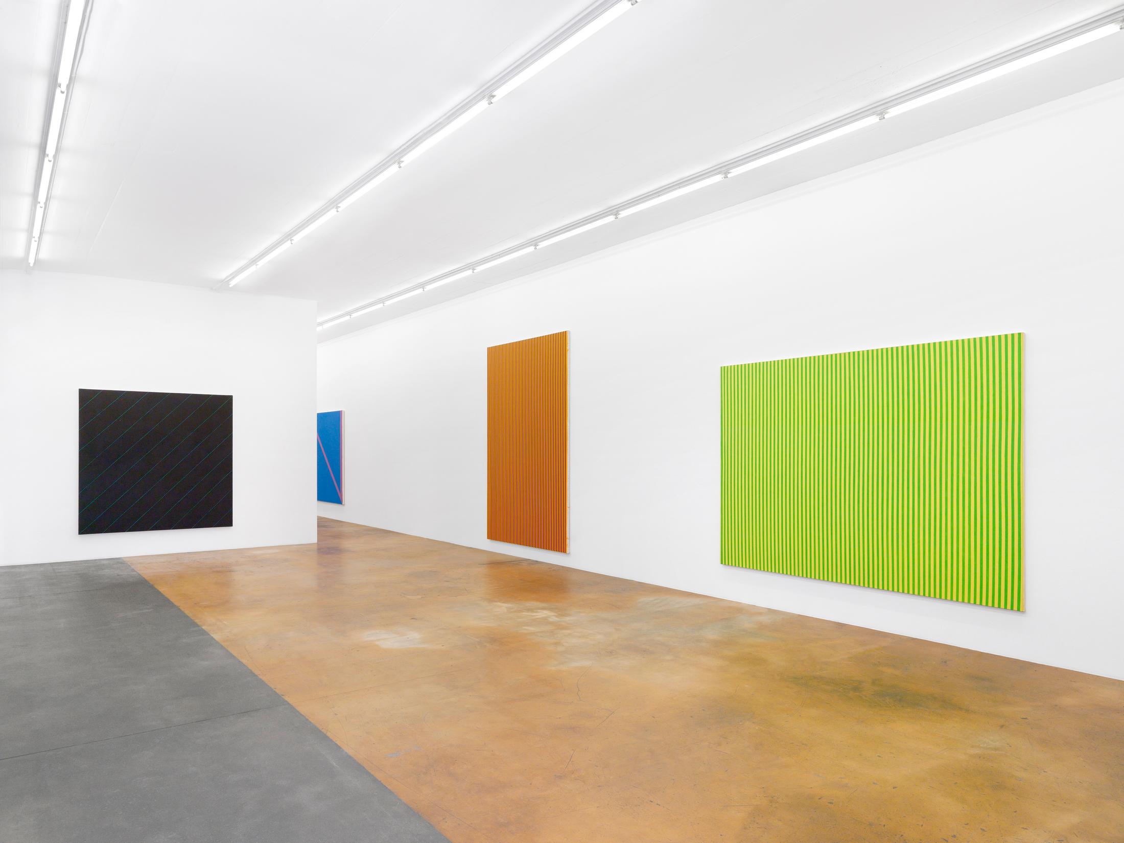 Exhibition View Olivier Mosset Soloshow at MAMCO, Geneva, 2020 / Photo: Annik Wetter / Courtesy: the artist and MAMCO