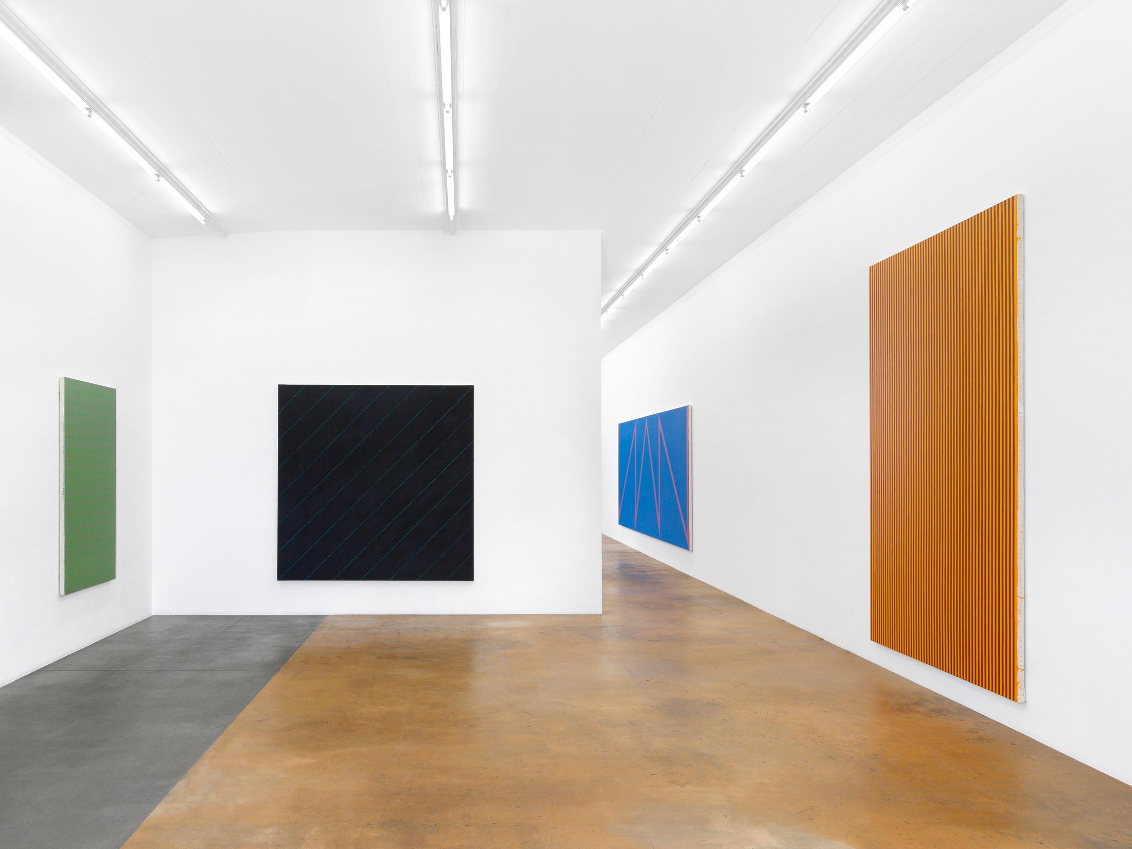 Exhibition View Olivier Mosset Soloshow at MAMCO, Geneva, 2020 / Photo: Annik Wetter / Courtesy: the artist and MAMCO