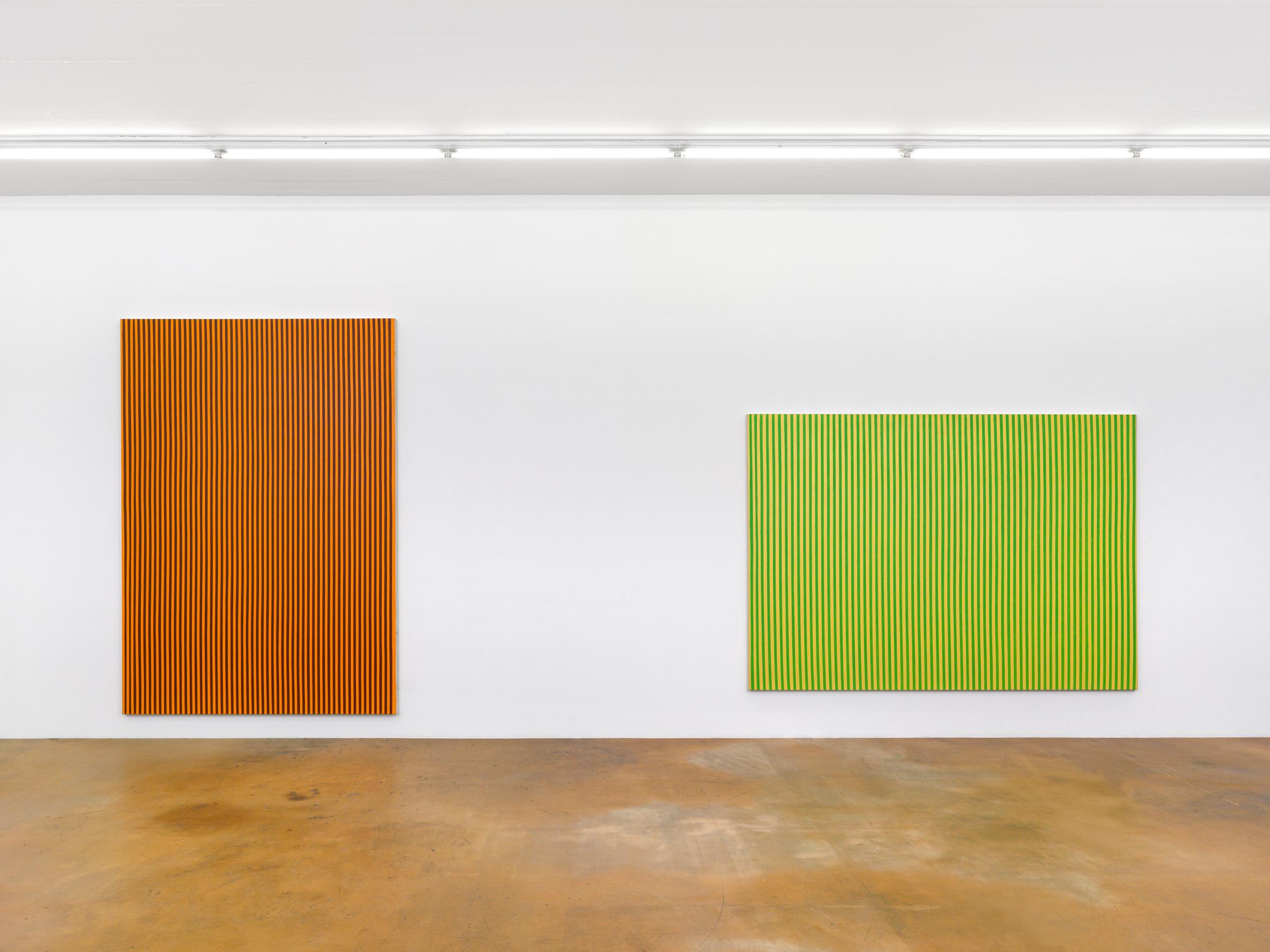 Exhibition View Olivier Mosset Soloshow at MAMCO, Geneva, 2020 / Photo: Annik Wetter / Courtesy: the artist and MAMCO