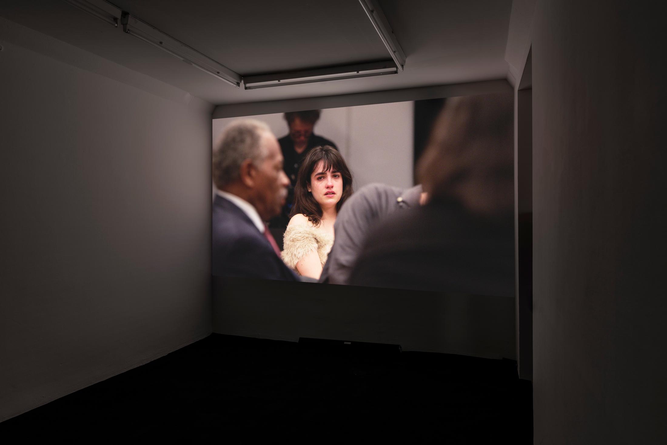 Exhibition View Groupshow «On Fire – Vulnerable Footage ; view on Leigh Ledare, The Task (2017)» at SALTS, Birsefelden, Basel, 2019 / Photo: Gunnar Meier / Courtesy: the artist, Basler Dokumentartage, SALTS